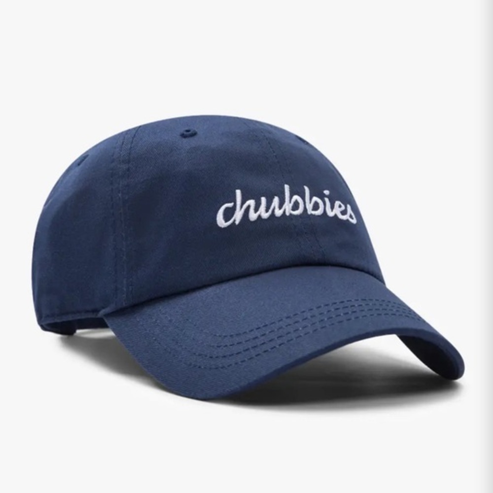 Chubbies Dad hat navy and white‎ adjustable back baseball outdoor sun protection